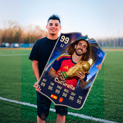 Carta Cucurella TOTS FC26 en una cancha de fútbol