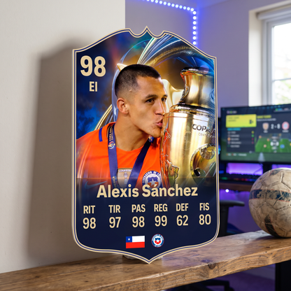 Carta Alexis Sánchez TOTS FC26 de decoración en una pieza gamer